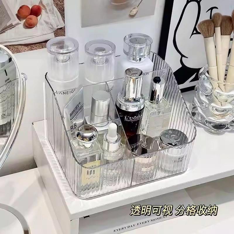化妆品收纳盒透明亚克力梳妆台护肤品口红化妆刷ins风桌面置物架